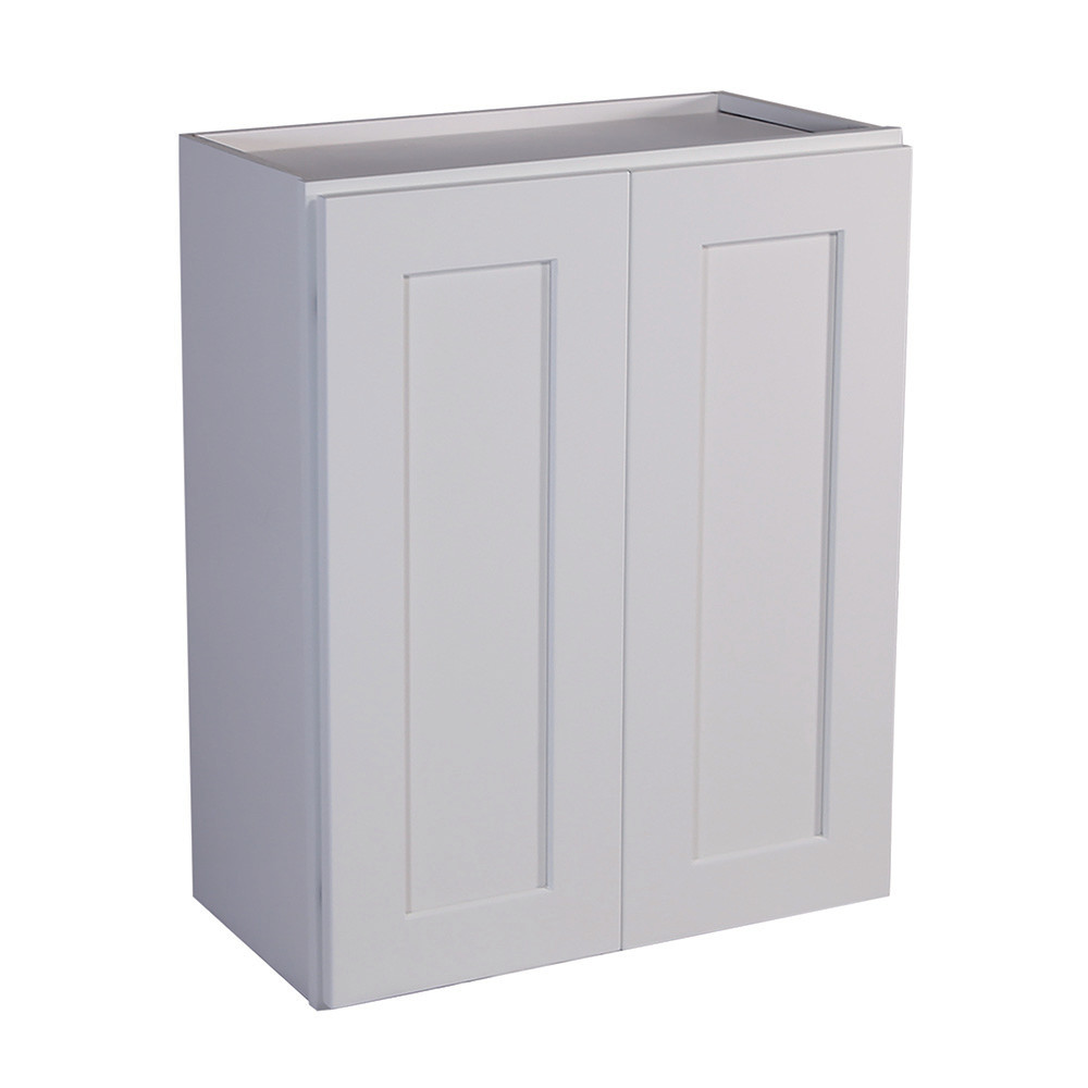 white shaker wall cabinets